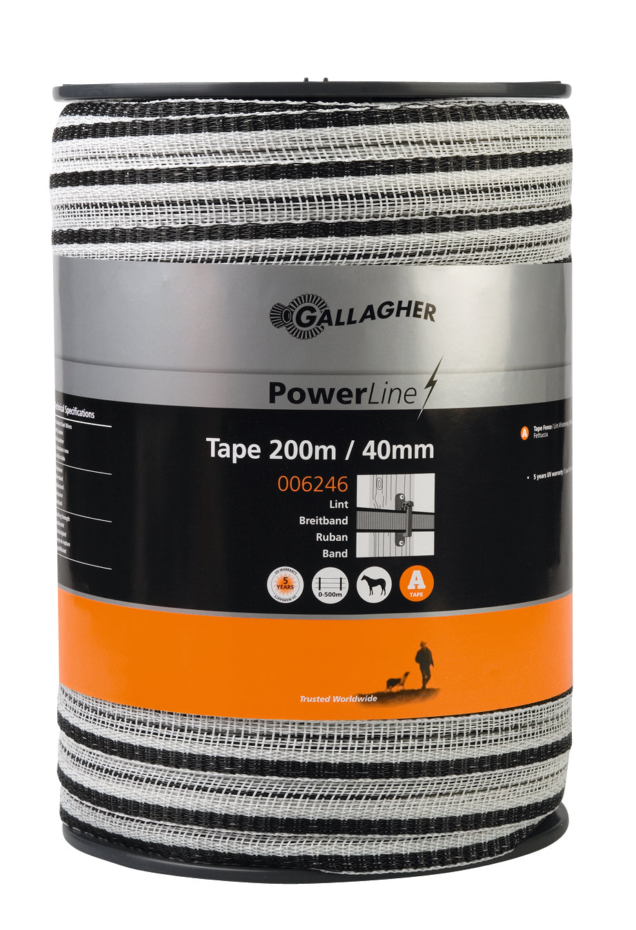 PowerLine tape 40mm White 200m