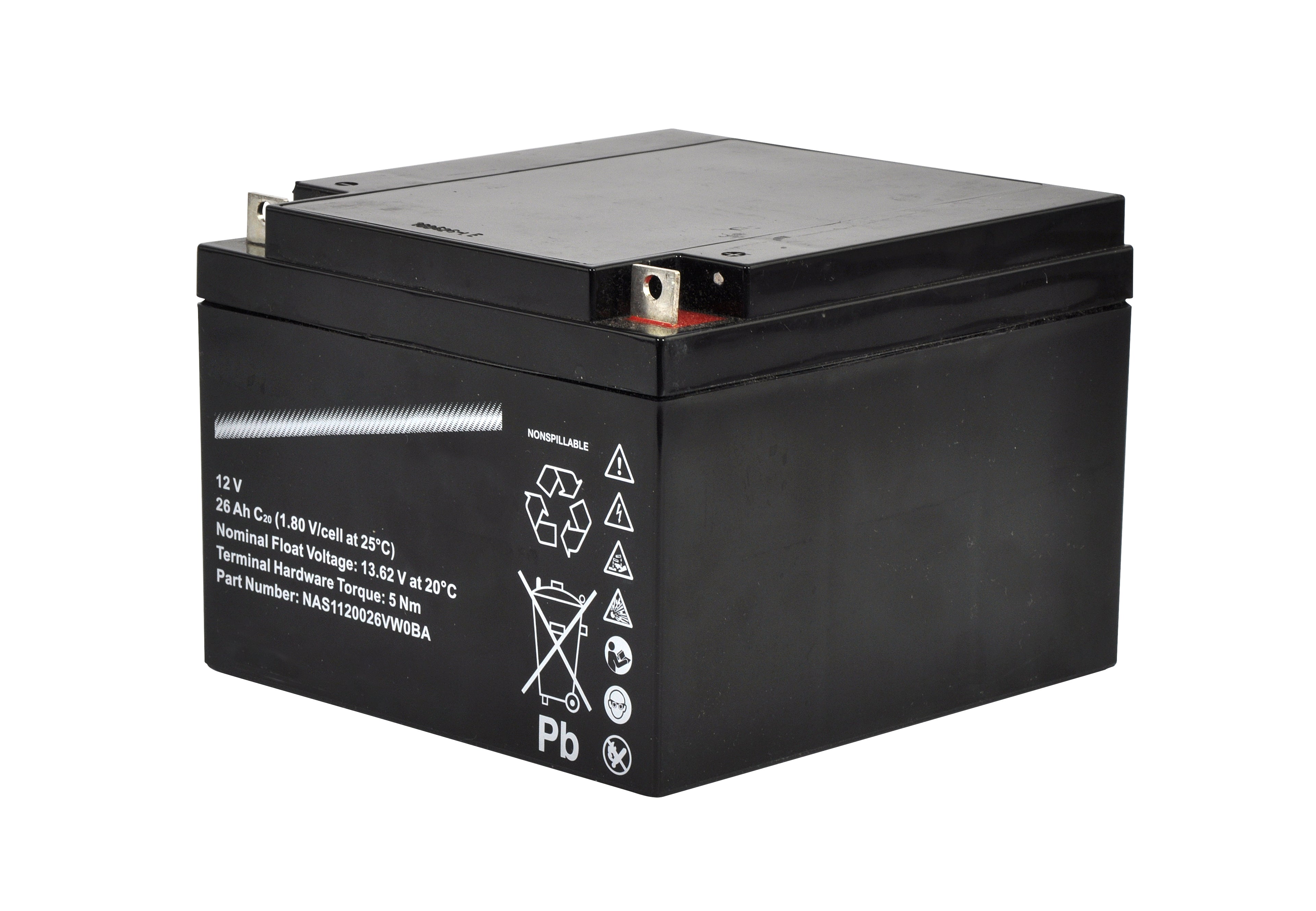 Battery 12V/25Ah SLA - 166x175x125mm