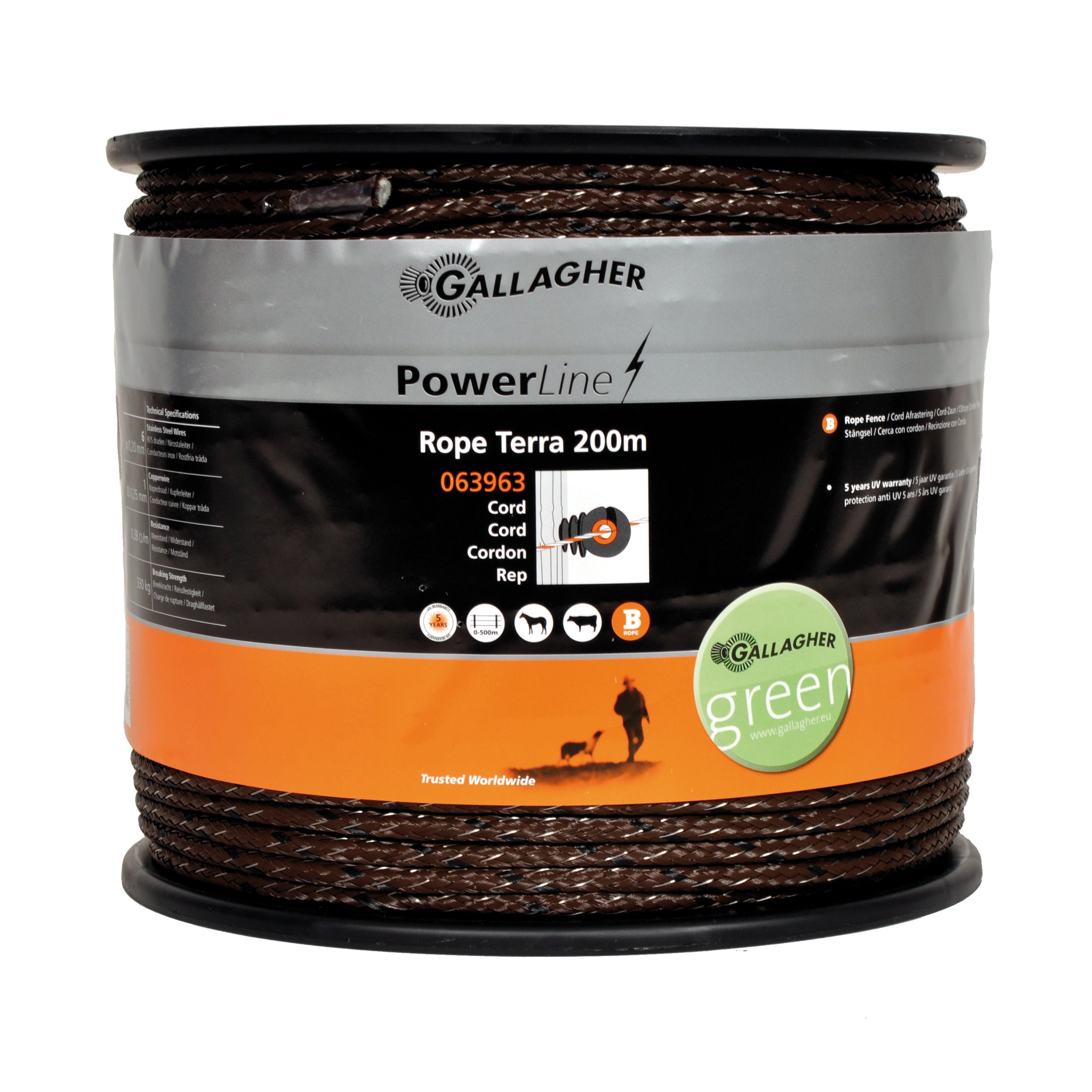 PowerLine rope braided Terra 200m