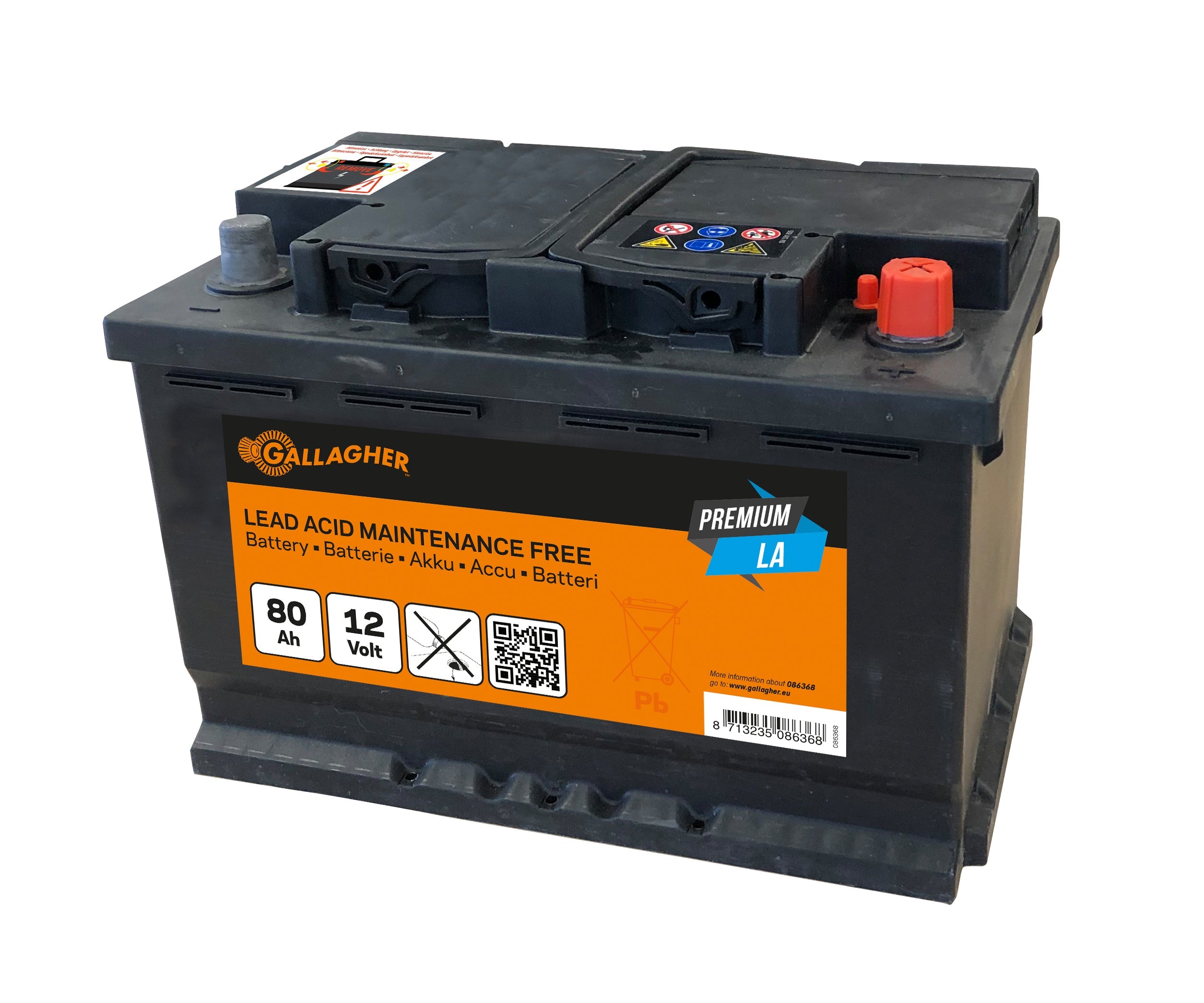 Battery 12V/80Ah Premium LA - 278x175x190