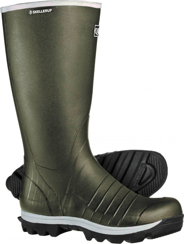 Skellerup Quatro Knee Black & Grey Wellingtons