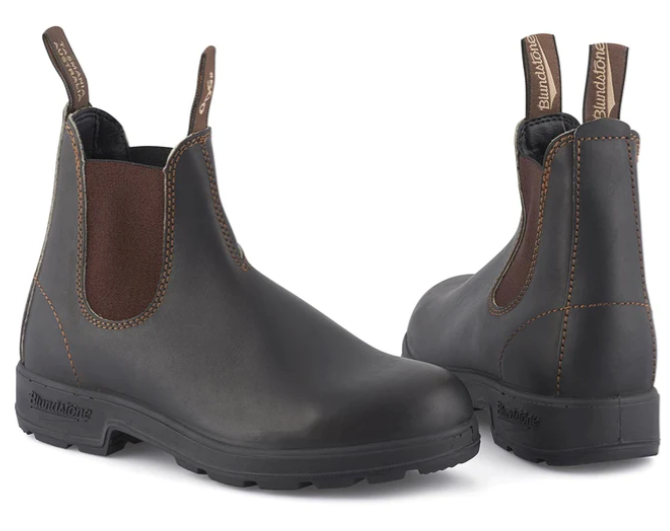 Blundstone 500 Stout Brown Leather Boots Unisex